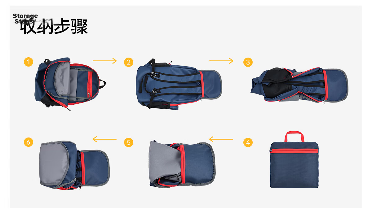 361° Outdoor Mountaineering Backpack for Men Large Capacity Lightweight Hiking Double Shoulder Bag Sports Cycling Bag Foldable Short Trip Backpack 5