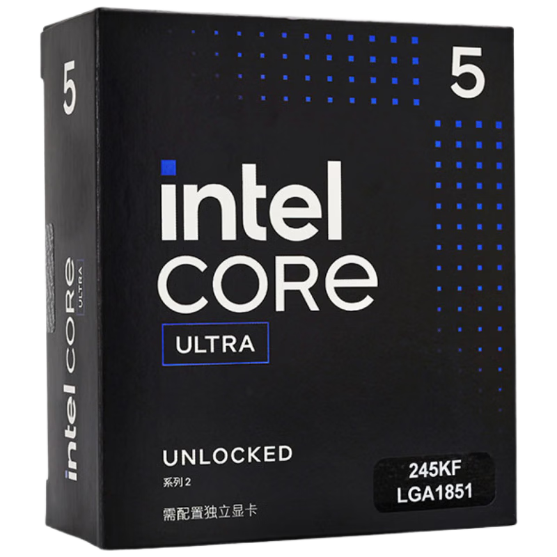Intel Core Ultra 5 245KF Processor CPU Boxed Desktop 14-Core 14-Thread Up to 5.2GHz Turbo Frequency for Delta Operation Gaming