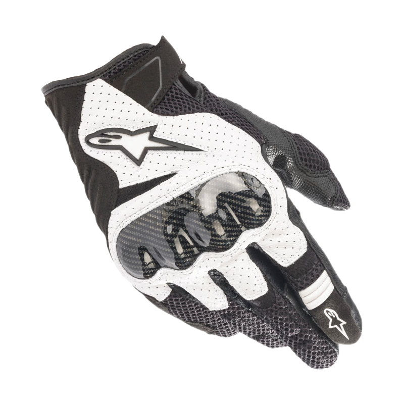 Alpinestars A-Star Motorcycle Gloves Spring Autumn Summer Mesh Breathable L SMX-1 V2 Black White