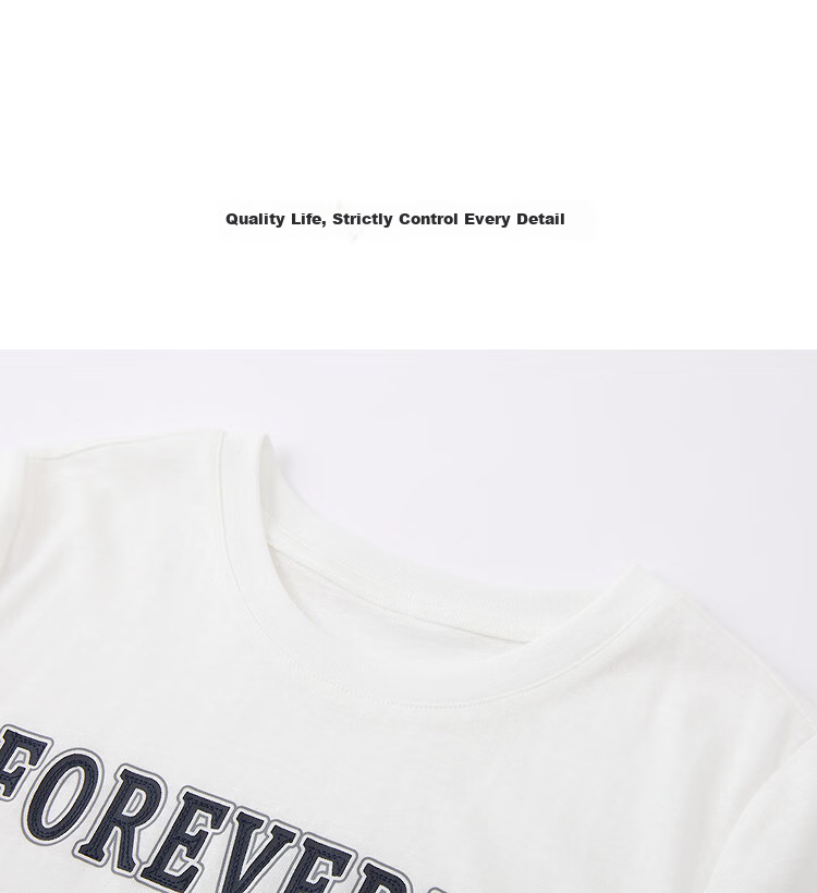 Demana [with Lyocell Cotton] Summer Simple Style Colorblock Letter Print Crew Neck Short Sleeve Comfortable Slim Fit Women's T-Shirt 18