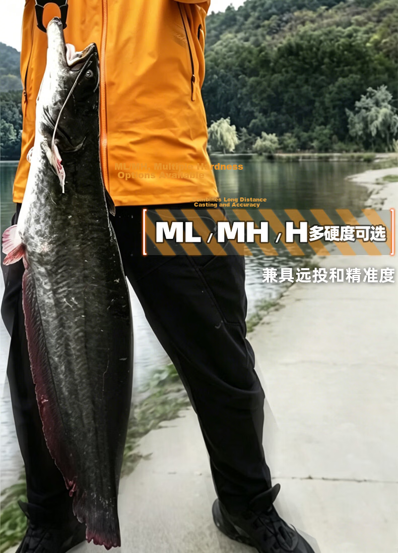 Wei Alliance 1.8m ML Straight Handle Lure Rod Smooth Casting Long Distance Versatile Bass Pike Blackfish Fishing Rod 9