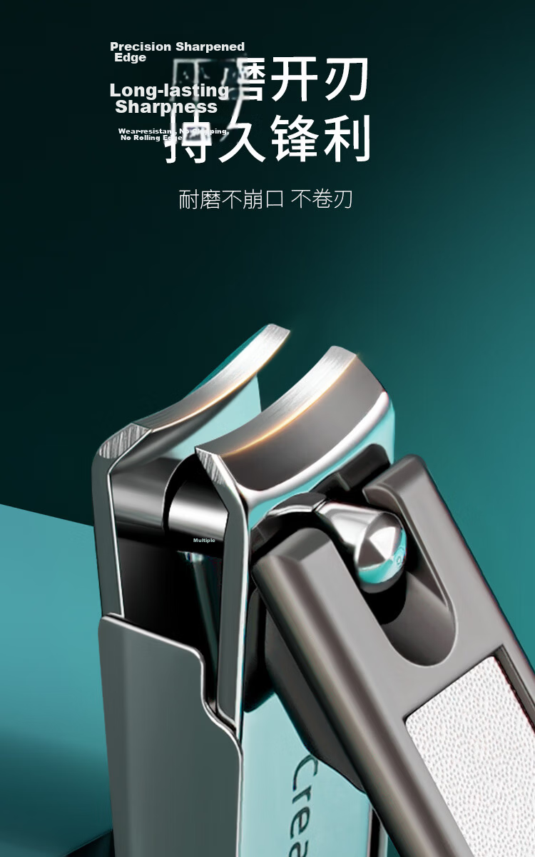 Creative Art Nail Clipper Set Splash-Proof German Nail Clippers Nose Hair Trimmer Ear Pick Zinc Alloy Stainless Steel 6