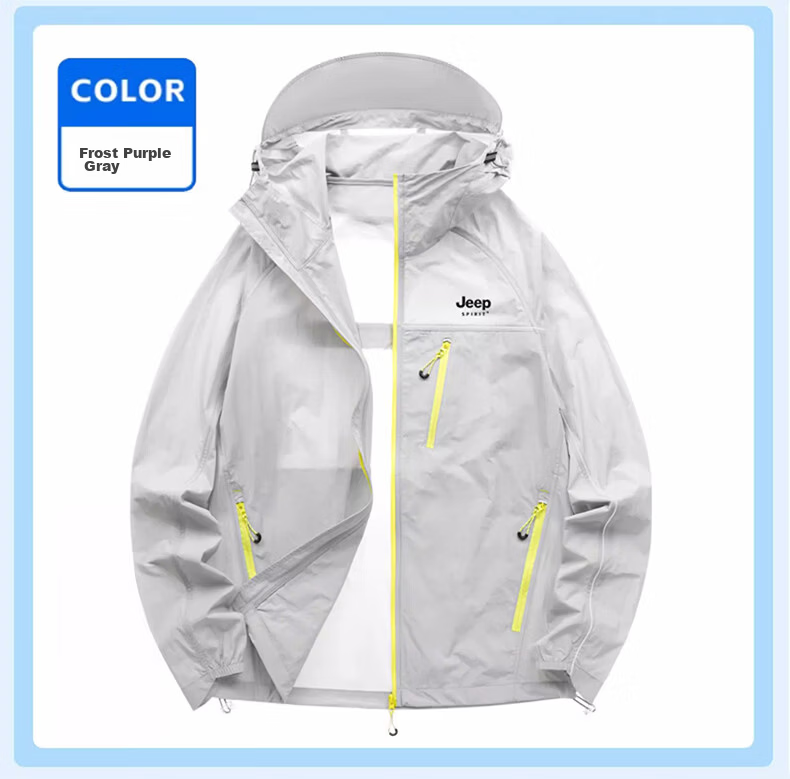 JEEP SPIRIT Unisex Summer Outdoor Lightweight Breathable Cooling Sun Protection Jacket Casual Fishing Sunproof Coat 11
