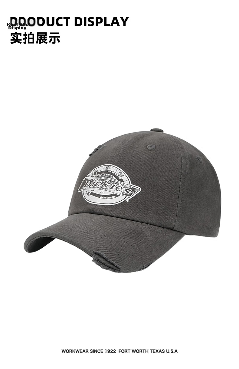 Dickies American Style Distressed Baseball Cap Unisex Casual Vintage Sun Hat Navy Blue 22
