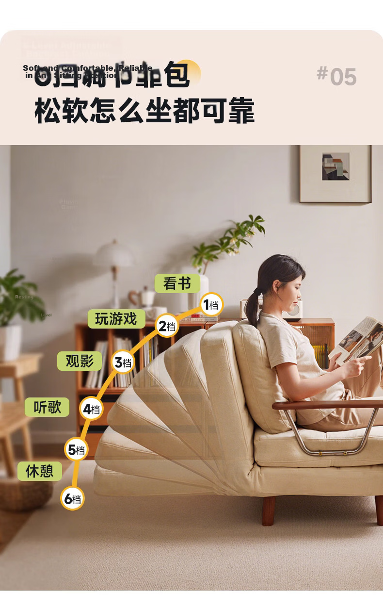 Jiayi Folding Sofa Bed 2026 New Model Dual-Use Small Apartment Single Bed Home Study Folding Bed 8