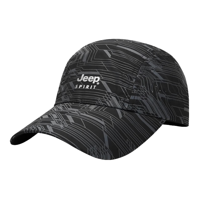 JEEP Men's Baseball Cap Duckbill Fashion Versatile Outdoor Sports Casual Hiking Hat A0297 Black