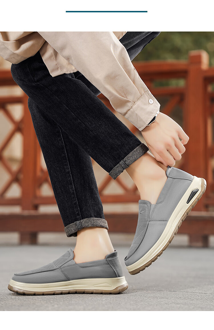 Warrior Official Slip-On Men's Shoes Summer 2026 New Breathable Mesh Dad Old Beijing Cloth Shoes Khaki Size 39 6
