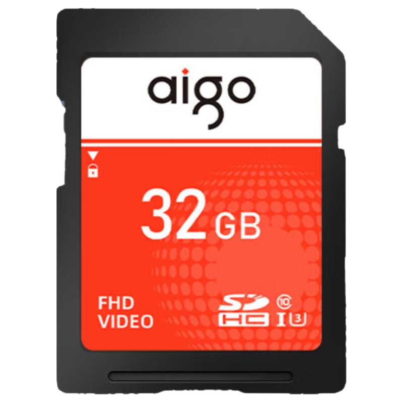 Aigo 32GB SD Card U3 C10 High-Speed Camera Memory Card Full HD Video Recording DSLR Digital Camera & Camcorder Memory Card Read Speed up to 90MB/s