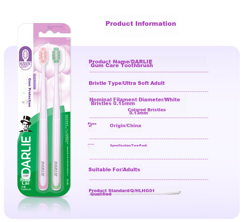 DARLIE Original Black Toothpaste Sensitive Gum Care Soft Bristle Adult Toothbrush Deep Clean Interdental 6-Pack Suitable for Pregnant Women 11