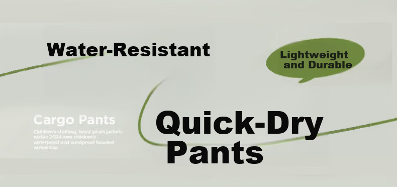 SWAMP AREA Outdoor Water-Repellent Quick-Dry Hiking Pants Men Spring Summer Lightweight Loose Straight Casual Sports Pants KS360 Black M 1
