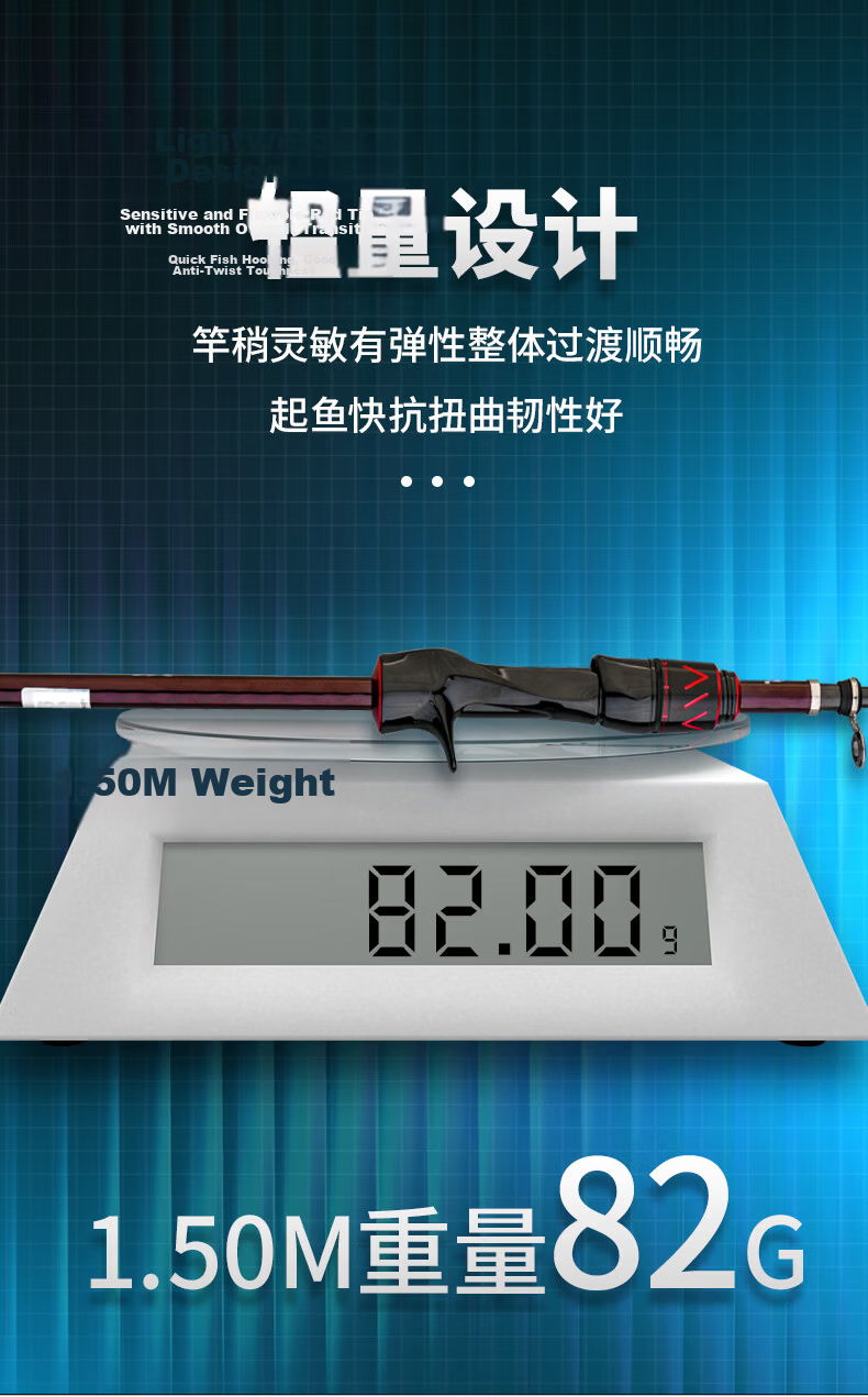 GW 1.5m Straight Handle Xianglin Telescopic Lure Rod ML Medium Light Versatile Short Section Lure Fishing Rod for Mandarin Fish Fishing Gear 4