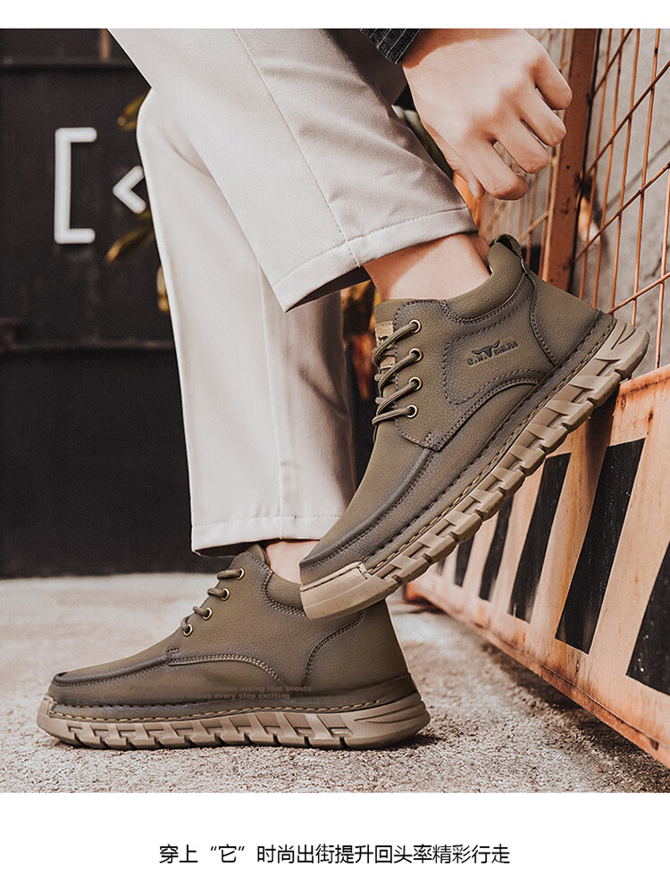 Bull Family Big Head Martin Boots Men Autumn Winter New British Retro Mallard Work Boots Outdoor High Top Sneakers Men 11