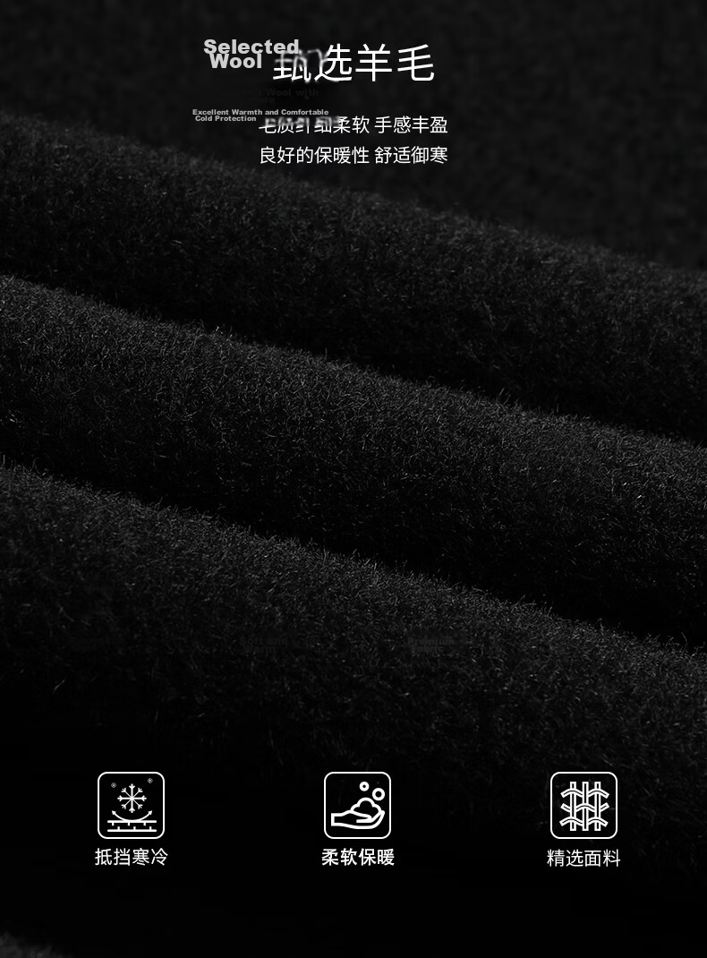 FIRS 100% Wool Double-Faced Men's Blazer Autumn Winter Business Casual Workwear Single Suit Coat Woolen Jacket 7