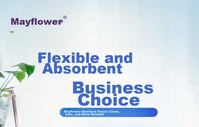 May Flower Hand Towels, 2-Ply, 200 Sheets * 20 Packs, Business Paper, Hotel Bathroom Tissue A18220A, Full Box 1