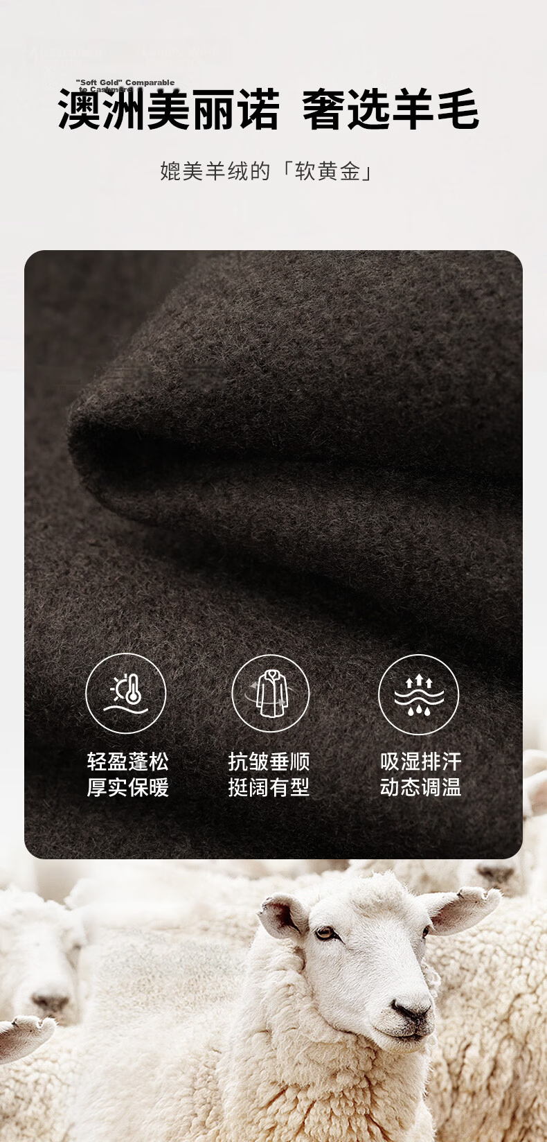 Goldlion Wool Autumn Winter Men's Woolen Coat Blazer Collar Business Mid-Length Jacket 99-Black M 3