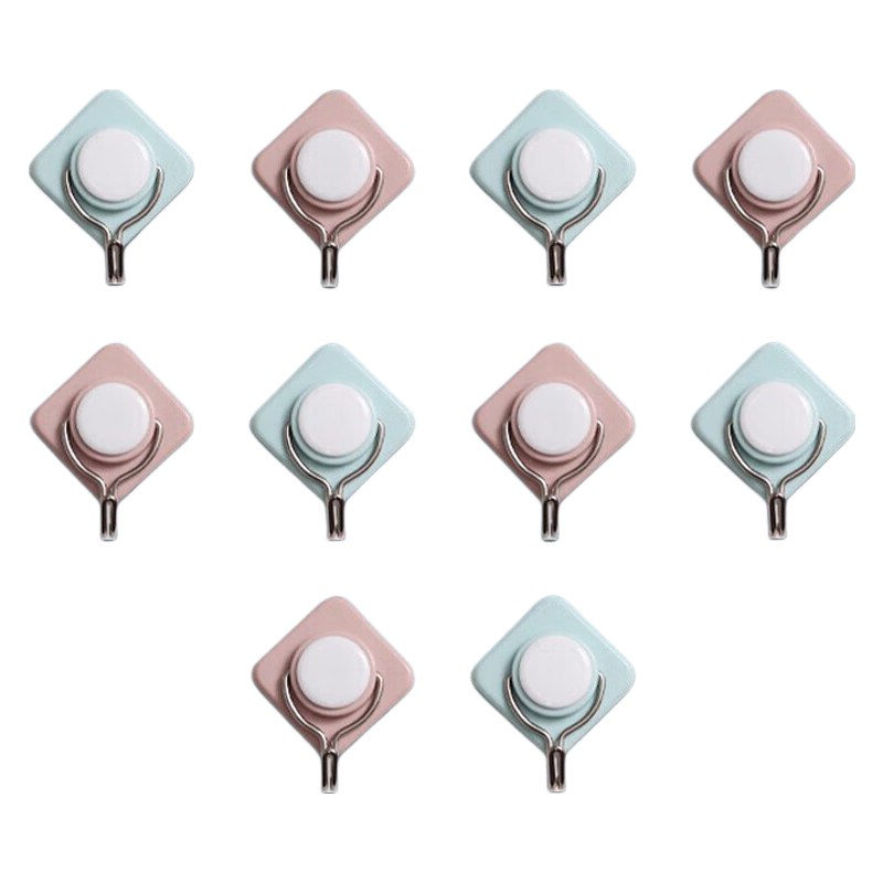CHAHUA Hooks, Bathroom Door Adhesive Hooks, Clothes And Towel Hangers, Strong Adhesive Hooks for Coat Rack, Pack of 10