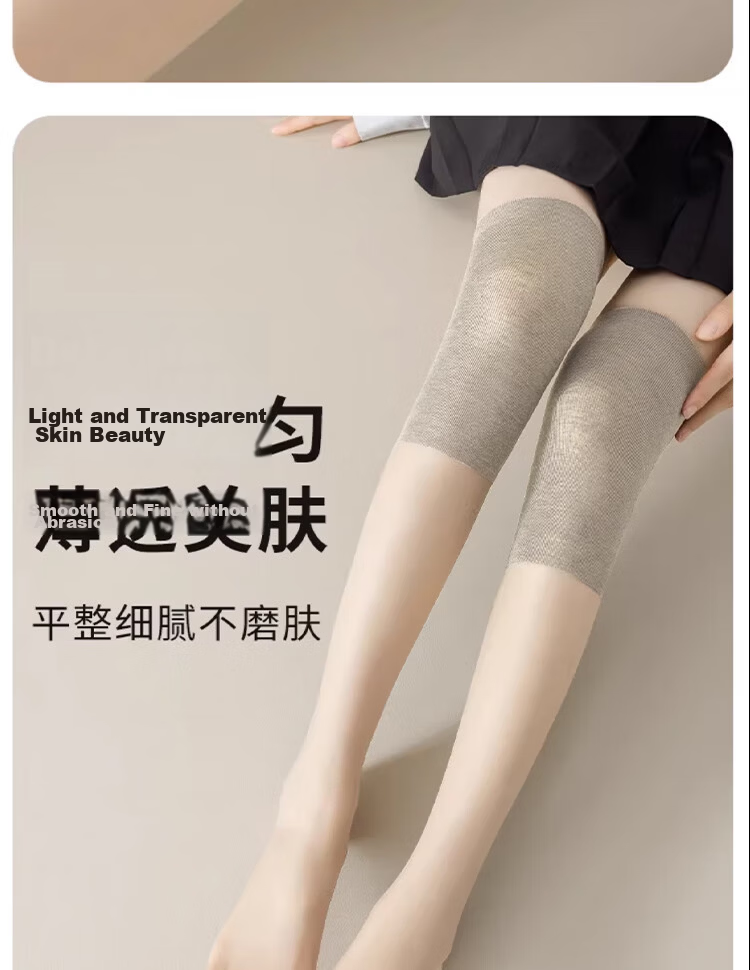 LangSha Women's Knee-Protection Stockings for Air-Conditioned Rooms, 7A Antibacterial Summer Mid-Calf Cold-Resistant High Knee-High Socks 8