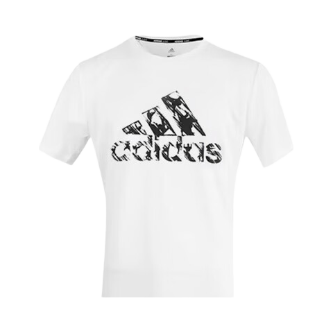 Adidas [Clearance Sale] Summer Unisex Short-Sleeve Men's T-Shirt for Running, Fitness And Sports, Quick-Dry White Black 3XL