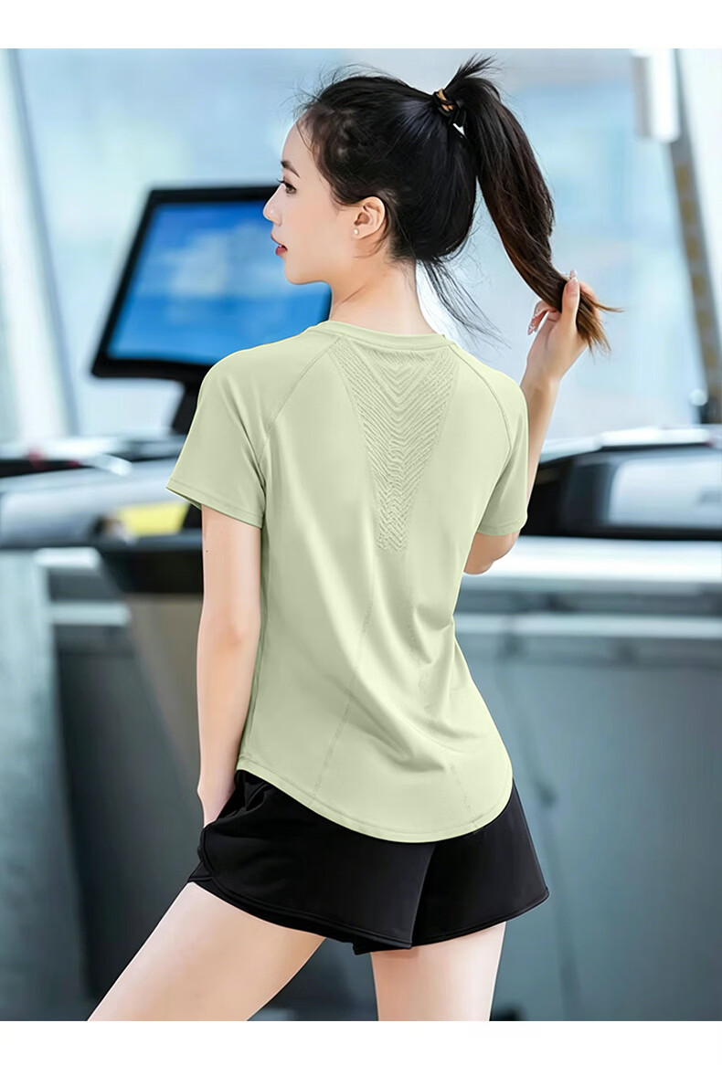 VICTORIATOURIST Women's Sports Set for Outdoor Morning Runs, Fitness Wear, Indoor Short-Sleeve Yoga Outfit, Gym And Hiking Running Clothes 18