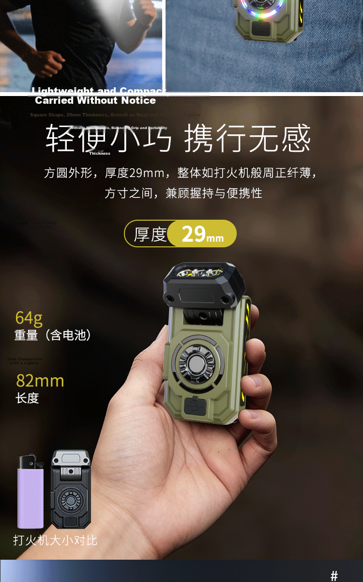 Cavalry High-Brightness Outdoor Fishing Rechargeable Sensor Headlamp Long-Lasting Hand Wave Sensor Hat Clip Flashlight 3