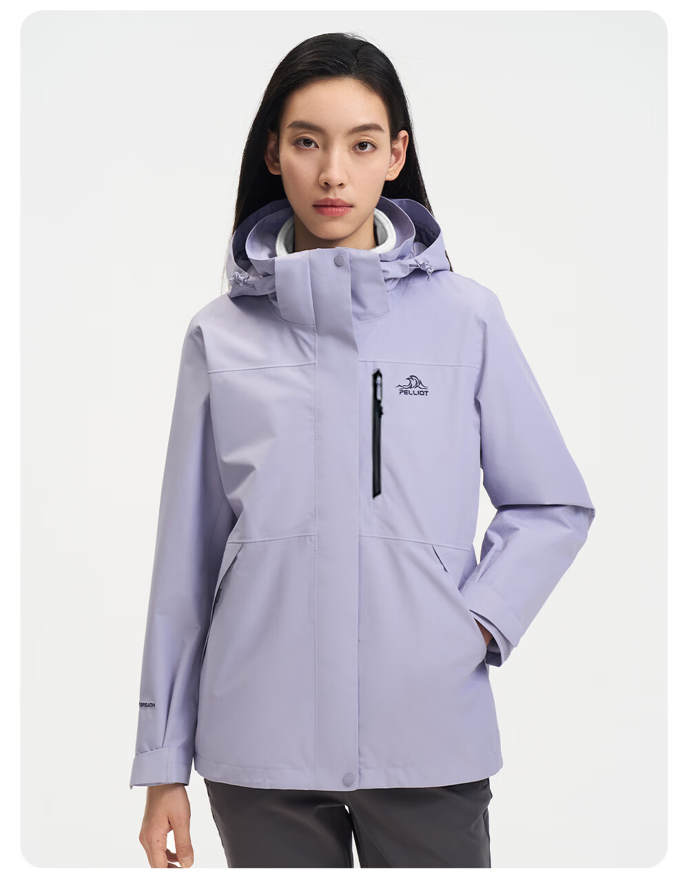 Pelliot Zhao Lusi Same Style Shan Ye Classic 2.0 Three-In Jacket, Autumn And Winter Women's Waterproof Coat, 12340106, White, Size L 37