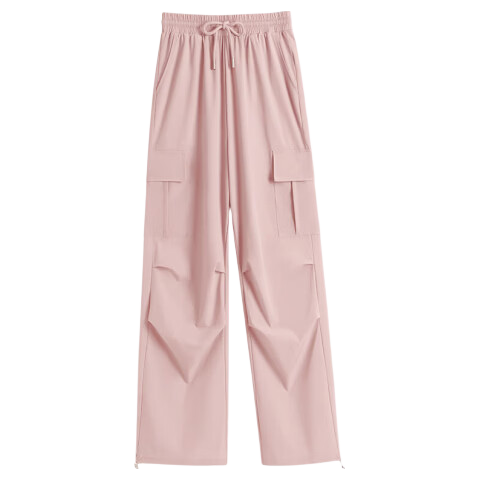 MJ STYLE Women's Casual Straight-Leg Cargo Pants 2026 Summer New Loose Breathable Outdoor Hiking Convertible Sports Trousers