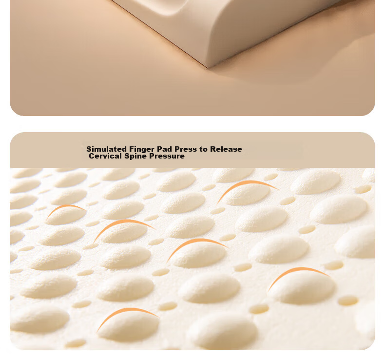 Half Crescent Moon [Imported from Thailand] Latex Pillow for Neck Support, Sleep Aid, Natural Sleeping Pillow Core for Adults and Children, Dormitory Use 20