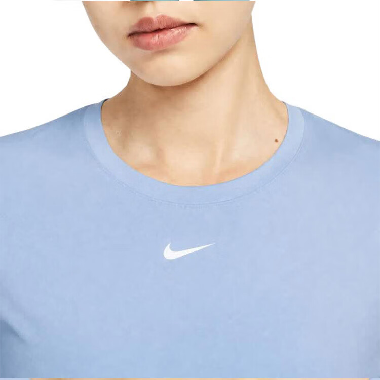 Nike Women's Sports T-Shirt Quick-Dry Breathable Training Top Short Sleeve FN2799-408 Blue XL 4