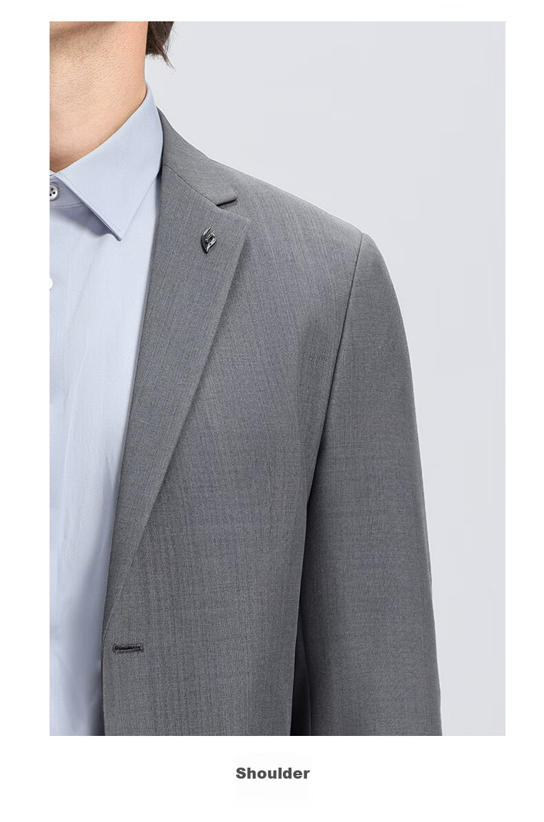 SHANSHAN Men's Spring Casual Simple Versatile Business Fashion Suit Jacket Professional Commuter Blazer Single-Breasted 19