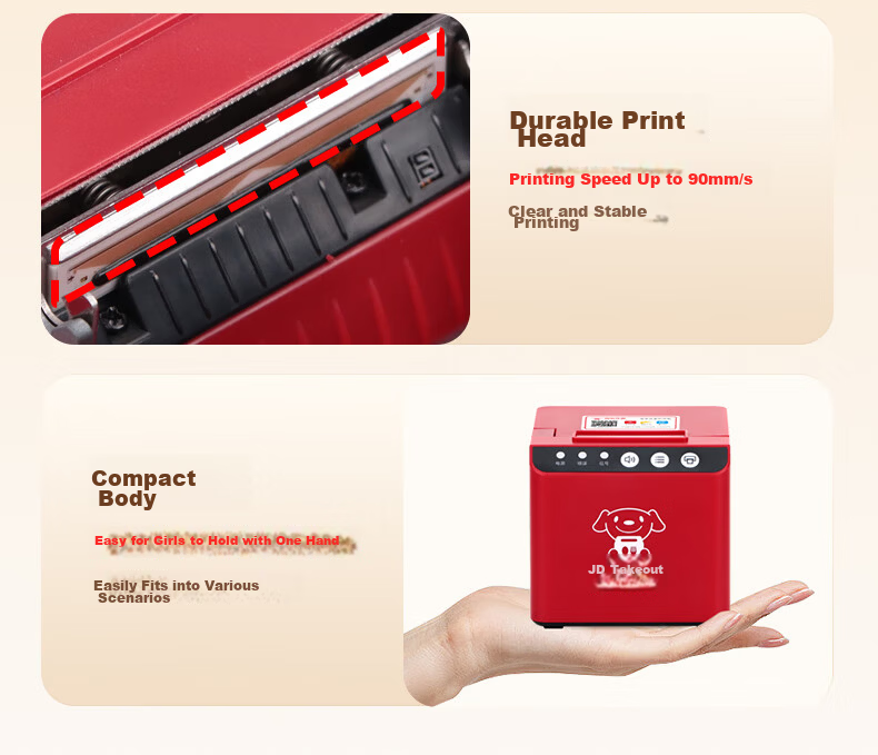 Gprinter Cube JD Meituan Eleme Douyin Full-Automatic 58mm Thermal Receipt Printer Cloud Printer WiFi + Real Voice 25
