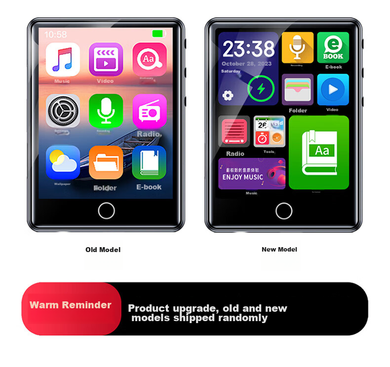 Lenovo V22 32GB MP4/MP3 Player Bluetooth Lossless Music Portable Student Dictionary E-Book Voice Recorder 2.4-Inch Touchscreen 16