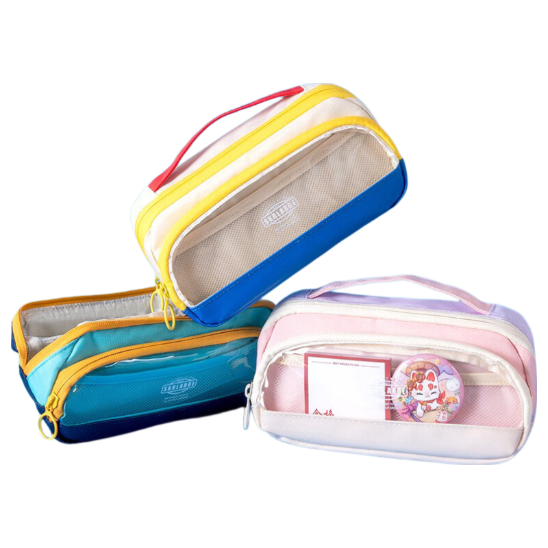 M&G Stationery Magnetic Waterproof and Stain-Resistant Pencil Case Sakura Pink Large Capacity for Girls Elementary to High School Students
