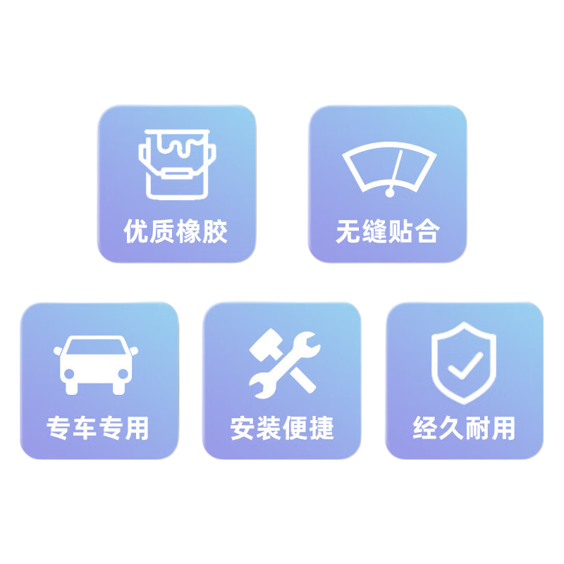 Aojiang Ford Edge [2015-2020 Models] Frameless Windshield Wipers, Quiet And Wear-Resistant Natural Rubber