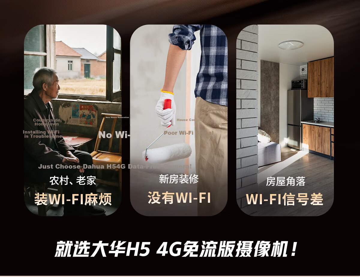 Dahua Wireless Smart Home Camera 360° Night Vision Indoor Voice Dual Camera 10MP Panoramic Rotating PTZ DH-H10B-E2 with 64GB Card 3