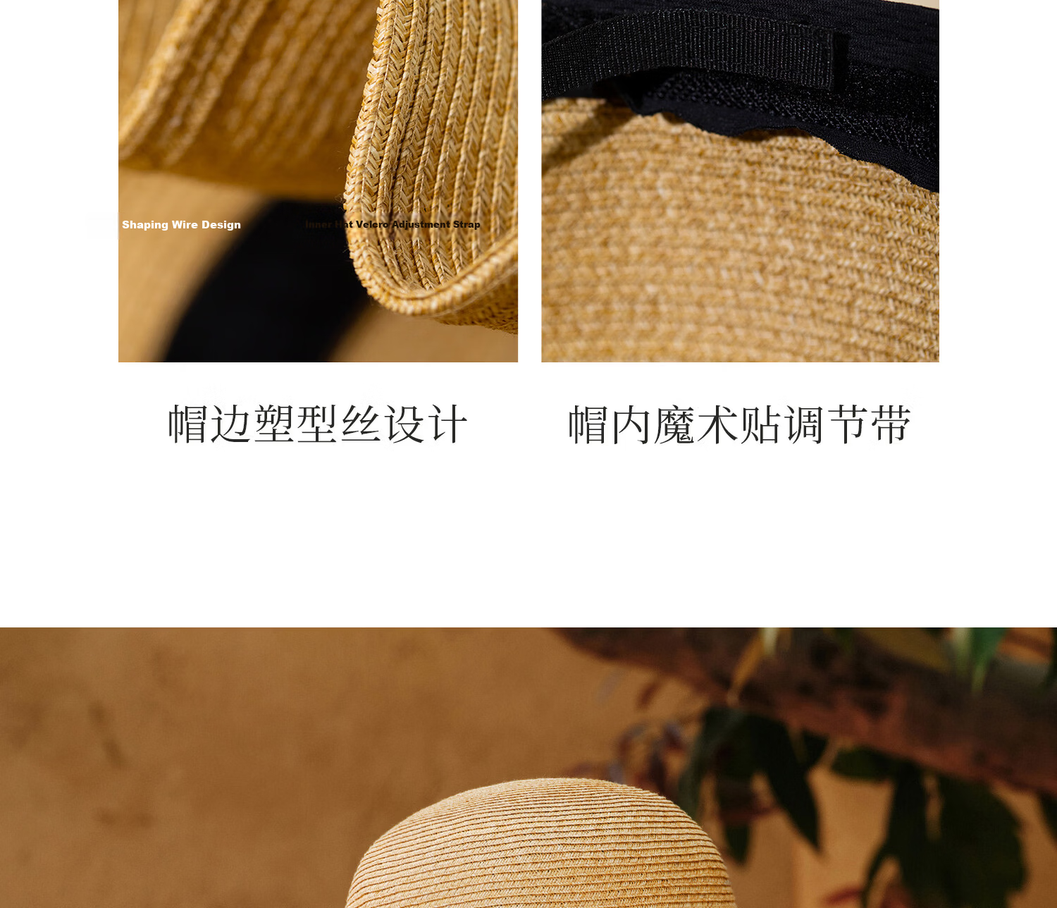 FANCET Women's Summer Straw Hat French Elegant Fisherman Hat Wide Brim UV Protection Beach Vacation Sun Hat 13
