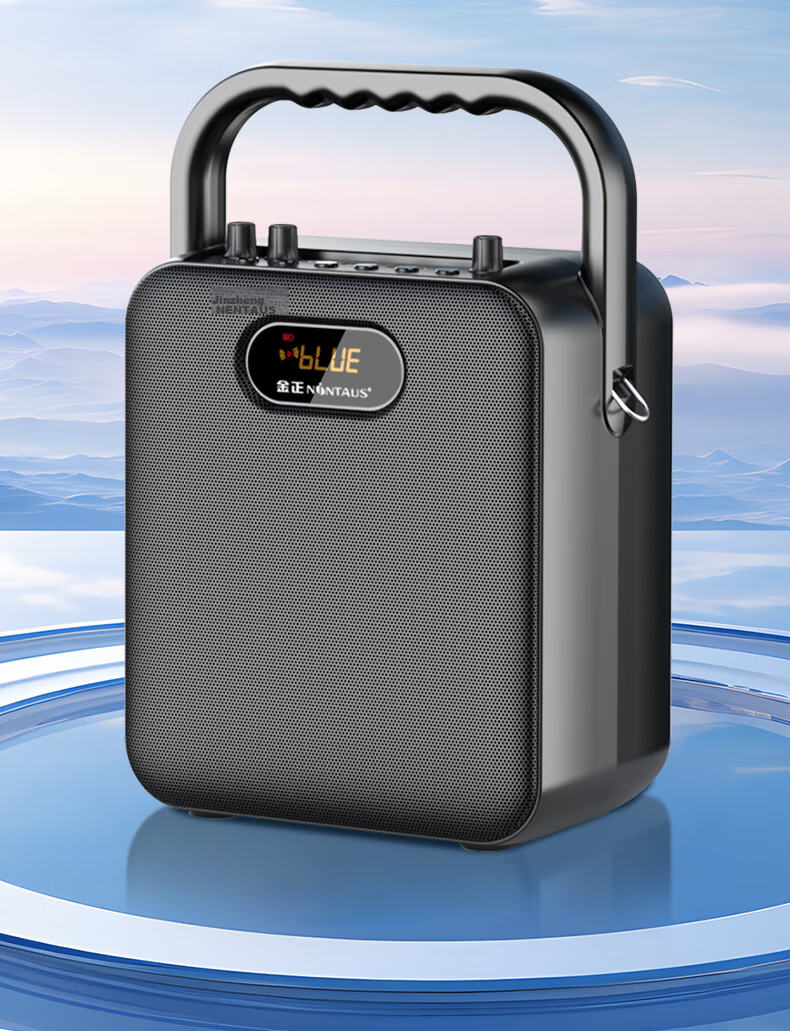 Jinzheng S18 Wireless Bluetooth Speaker Outdoor High Volume Square Dance Sound Portable Handheld Stall Music Player Deep Bass Long Battery Life 5