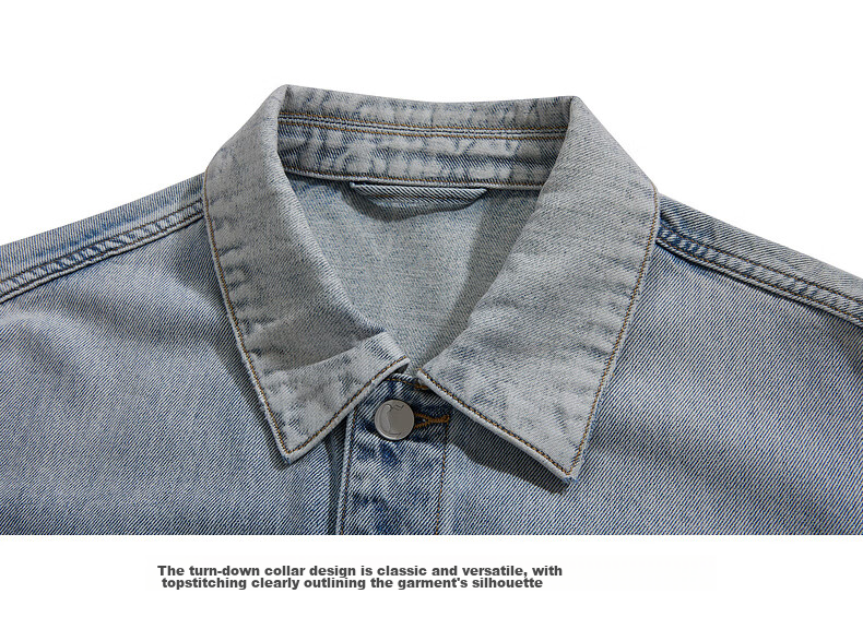 CABBEEN Vintage Blue Denim Jacket Men Fashion Urban 2026 Spring Structured Stylish Denim Jacket 13