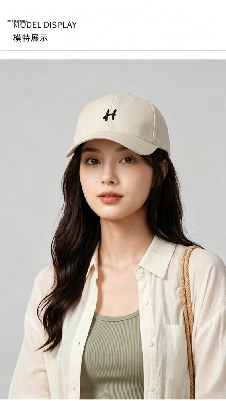 YUYULA Women's 2026 New Baseball Cap Casual Duckbill Hat Large Head Circumference Slimming Sunshade Sun Hat 6