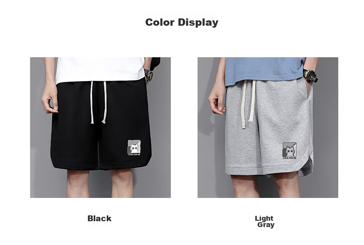 Cotton Casual Men's Summer Shorts Loose Fit Plus Size Five-Point Pants Gray 67; M 20