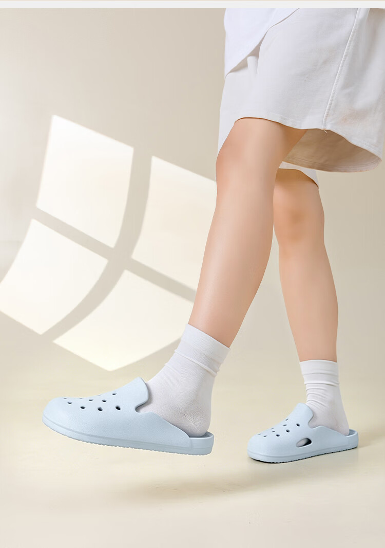 Home Story × J Dear Self-Developed EVA Odor-Resistant Ultra-Soft Perforated Slippers for Women, Pink, Size 37/38 12
