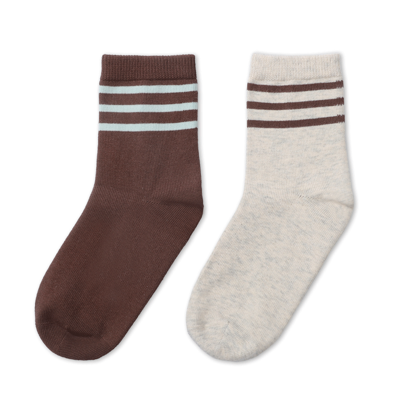 DR.KONG Colorful Socks (2 Pairs, Set) Autumn A00A3054 Beige/Brown Size 29-34