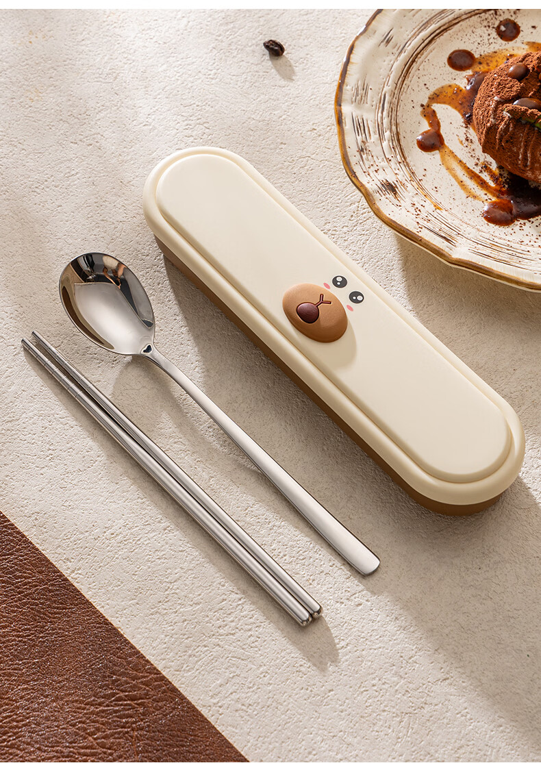 Guangyi Chopsticks 304 Stainless Steel Student Cutlery Set Portable Spoon and Chopsticks for Office Workers GY1340 16