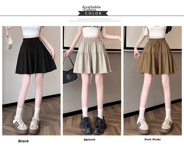 Langsha Yamamoto Women's Skirt Pants Japanese Style Casual Five-Point Shorts Summer Thin High-Waist Slim Fit Petite Shorts 3