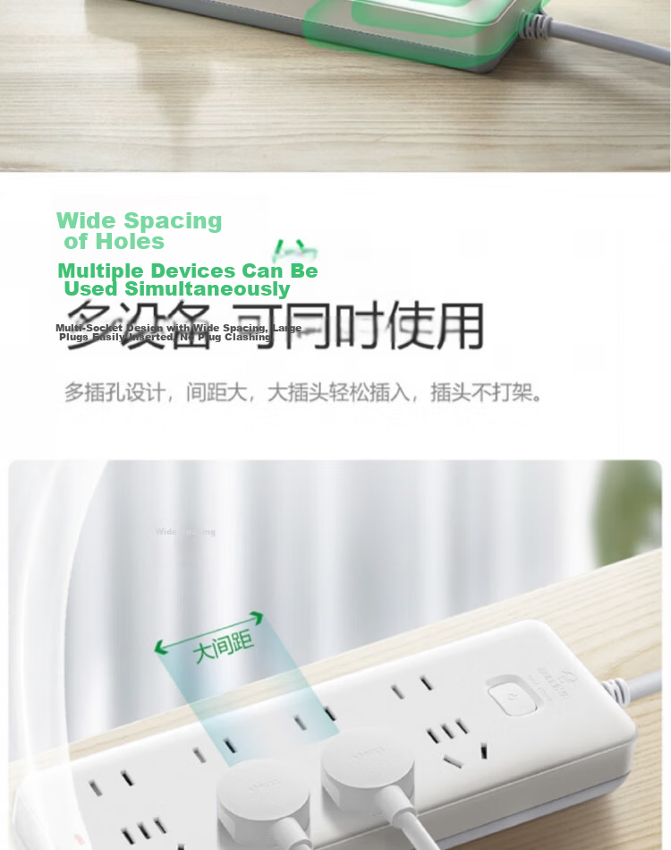 BULL Power Strip 8-Outlet Master Control 5m GN-403 for Home and Office Rated Current 10A 6