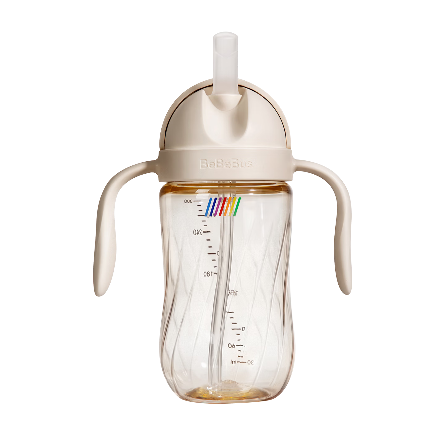 Bebebus Children's Straw Cup 300ml PPSU Milk Cup 1-3 Years Toddler Training Anti-Choke Direct Drinking Flip Lid Baby Cup