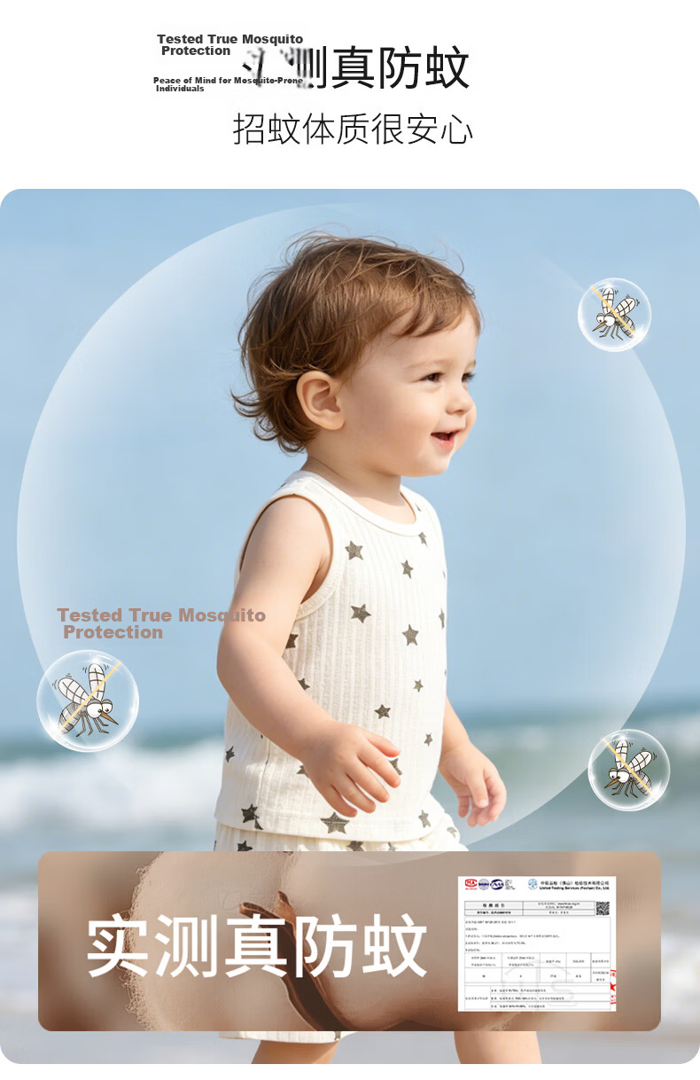 Tonglian Chuxin [3-Pack] Baby Vest Summer Thin Sleeveless T-Shirt Pure Cotton Top Boys Girls Children Tank Top Infant Clothes 7