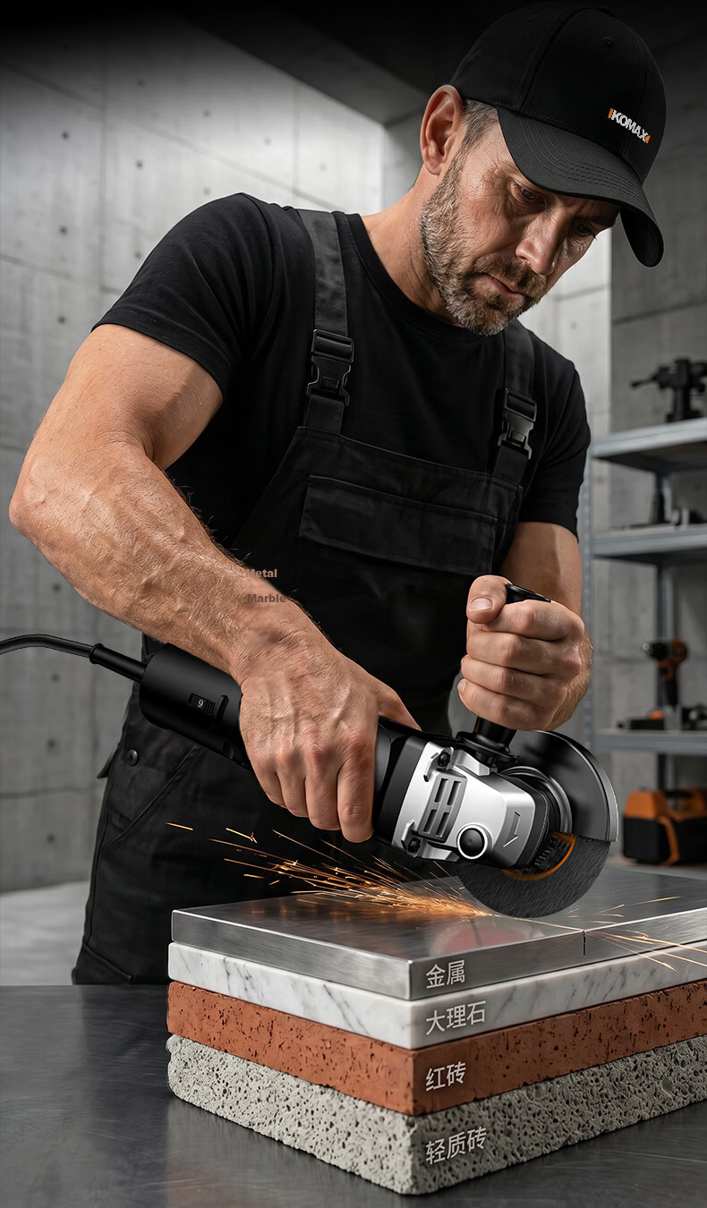 Comais High-Power Angle Grinder Polisher Handheld Grinding Machine Small Household Cutting Hand Sander 6