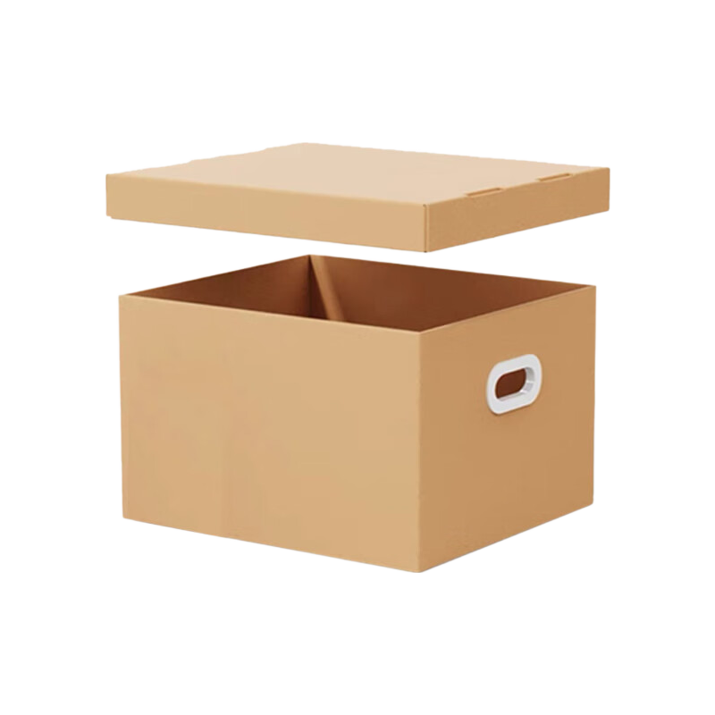 QDZX Moving Cardboard Boxes with Handles, 37*33*25 (3 Large File Boxes, Office Cardboard Boxes, Material Boxes, Gift Boxes)