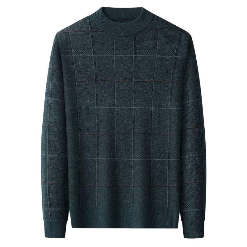 Hengyuanxiang [40s Pure Wool] Men's Thickened Crew Neck Wool Sweater High-End Warm Versatile Winter Knitwear