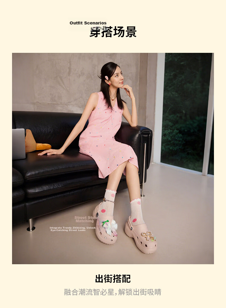 CROCS Platform Cloud Clogs Sandals | 206750 Quartz Pink - 6UR 35 (220mm) 8